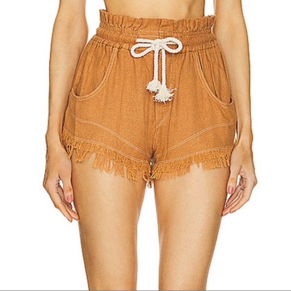 ETOILE ISABEL MARANT Talapiz Fringe Drawstring Shorts sz 38 (us 6)